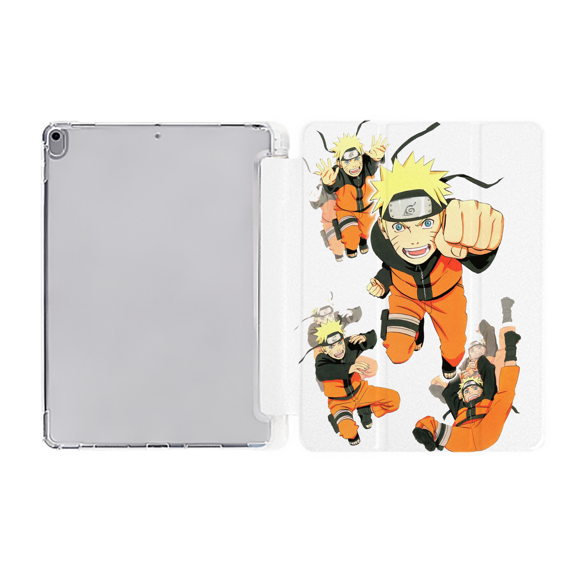 （画像用） NARUTO -ナルト- うずまき ナルト Uzumaki Naruto IPad ケース ペン収納付き 三つ折りスタンド PUレザー×シリコン 対応機種9.5/10.5/10.9インチ